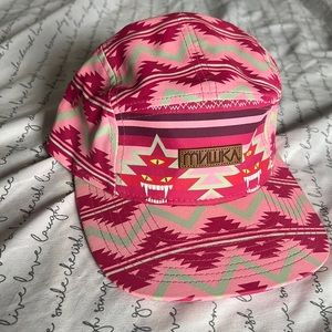 MishkaNYC Leather Strapback Hat